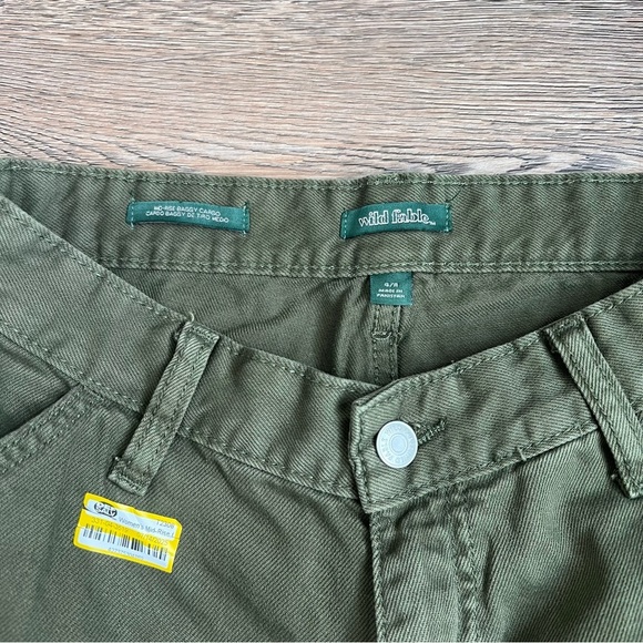 Wild Fable Olive Green Cargo Flare Pants - Picture 8 of 9
